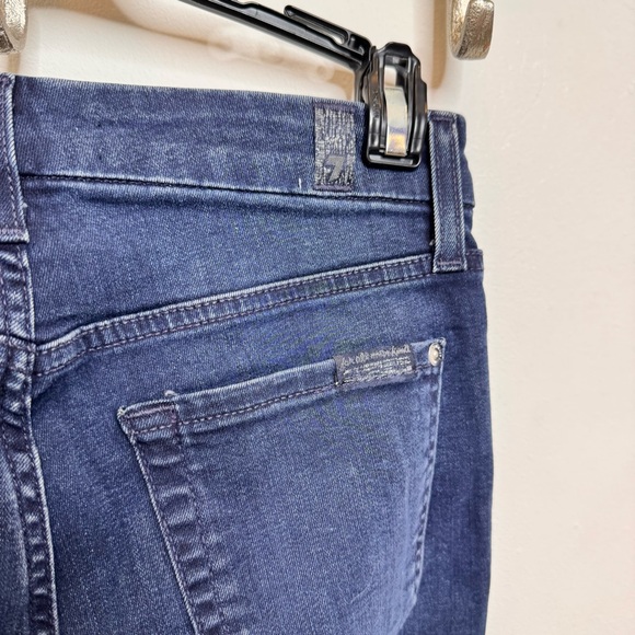 7 For All Mankind Deep Indigo Ankle Jeans - Picture 3 of 4